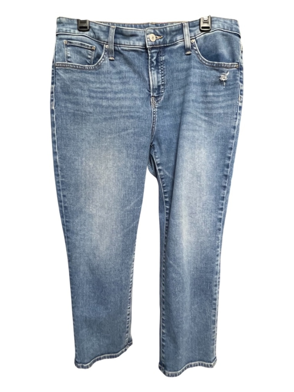 EUC Chico’s So Slimming Blue Girlfriend Slim Leg Crop Jeans